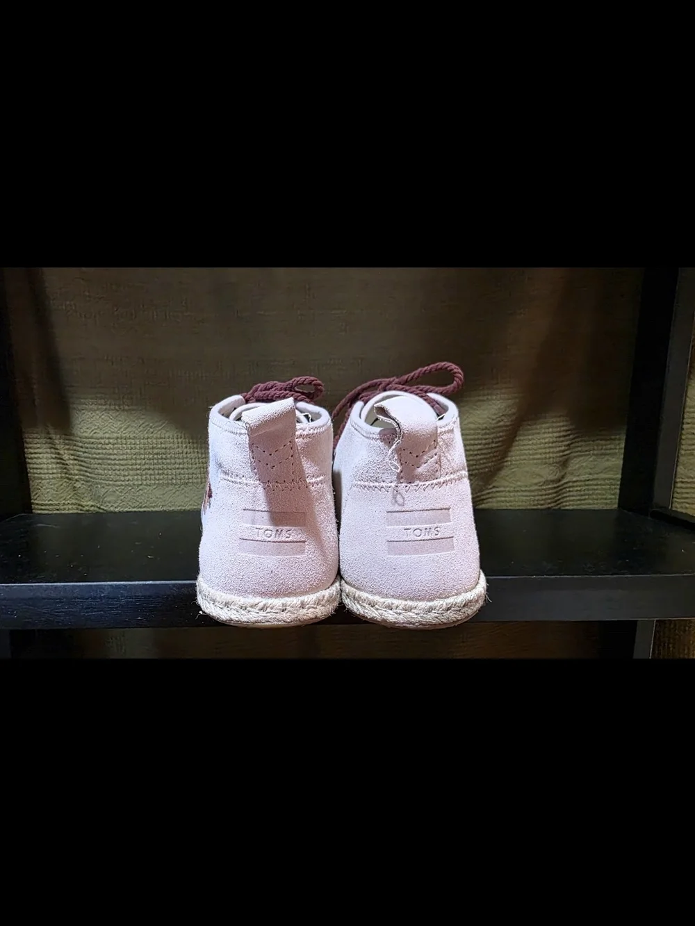 Toms Pink Espadrille Lace-Up Shoes